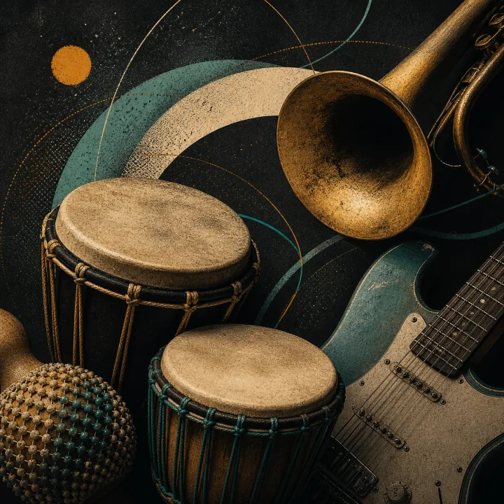 Vizuální motiv hudebního žánru Afrobeat