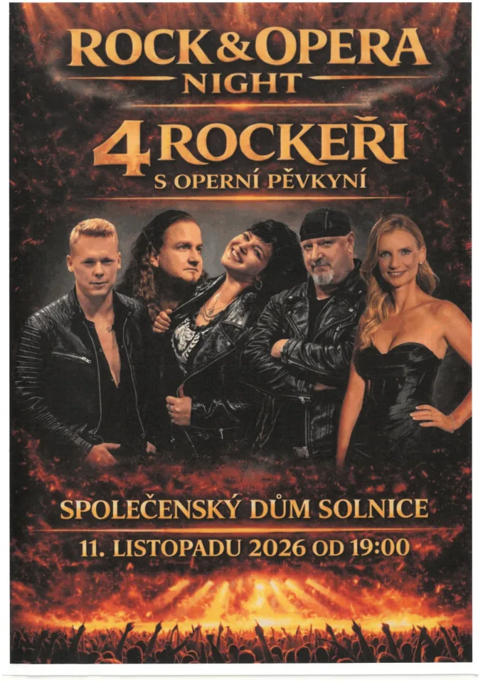 Plakát akce ROCK A OPERA NIGHT
