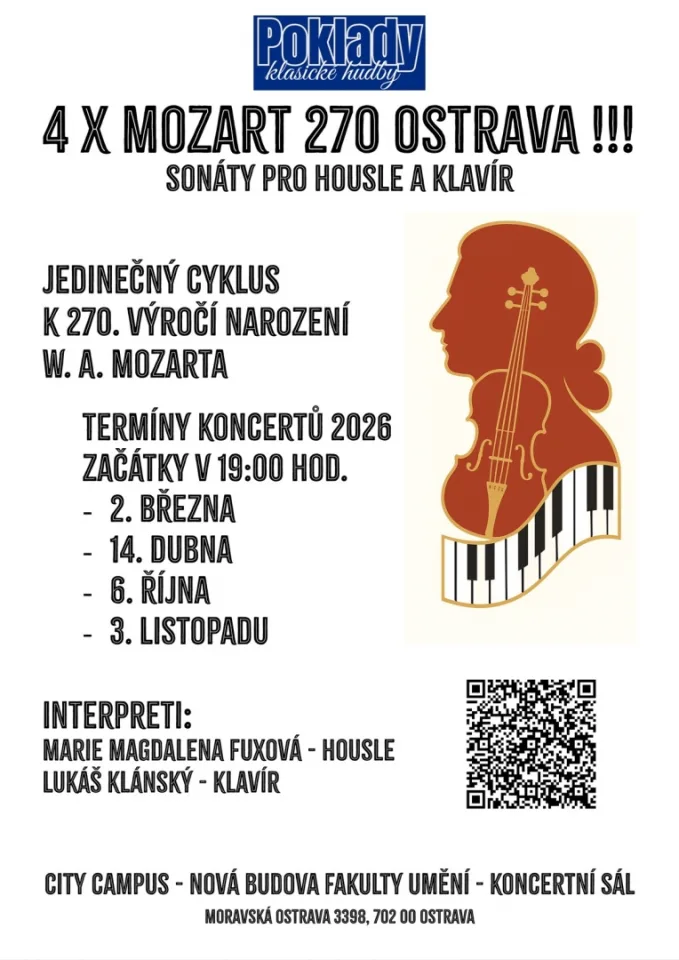 4 x Mozart 270 Ostrava!!! - Sonáty pro housle a klavír